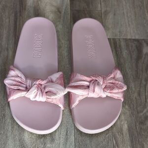 PINK M Bow Slides